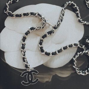 Chanel Silver & leather lamb skin Chain Belt